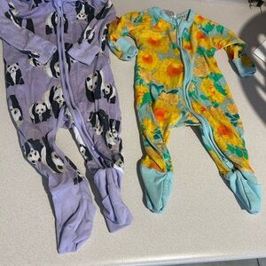 Bonds Purple Panda and Yellow Sunflower Footies